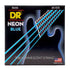 DR Strings NBB-45 Hi-Def Coated NEON Blue Bass Guitar Strings 45 - 105